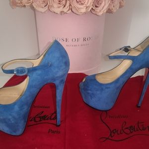 Christian Louboutin Lady Highness Blue Velour